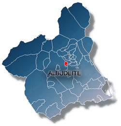 Localización Albudeite en mapa de Murcia
